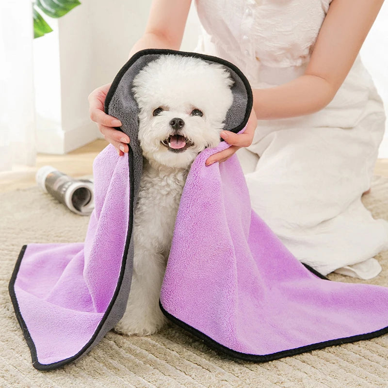 🛁 Toalha Super Absorvente para Pets – Secagem Rápida e Toque Suave! 🐶🐱✨
