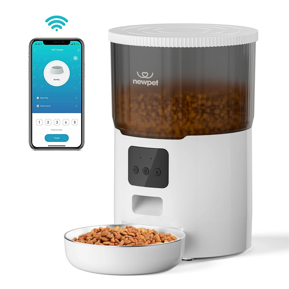 Comedouro Automático Inteligente Wi-Fi com Câmera para Cães e Gatos - Petsperto