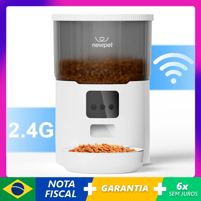 Comedouro Automático Inteligente Wi-Fi com Câmera para Cães e Gatos - Petsperto